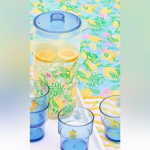 Lilly Pulitzer Lemonade Pitcher and Glass Set